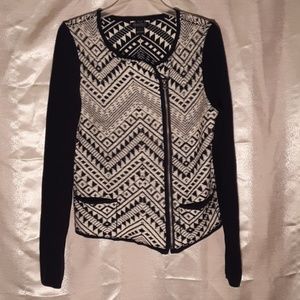 Zip up jacket.